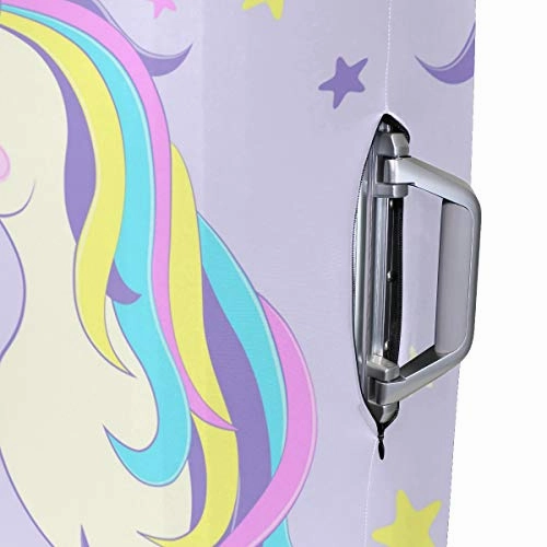 Luggage Cover Cute Unicorn With Stars Suitcase Protector Fits 18-32 Inch Travel Luggage