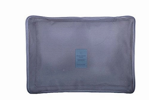 Luggage Organizer,Mossio 7 Piece Suitcase Portable Storage Packing Case Grey