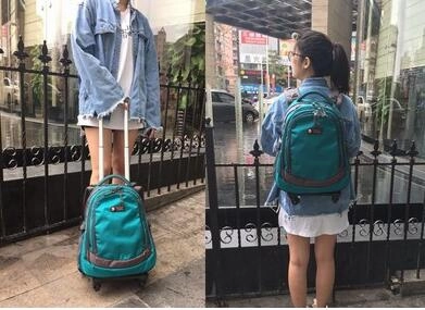Luggage Suitcase For Women  Women Trolley Backpack 22 Inch  Wheeled Backpacks Carry-On Bags