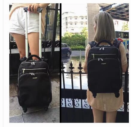 Luggage Suitcase For Women  Women Trolley Backpack 22 Inch  Wheeled Backpacks Carry-On Bags