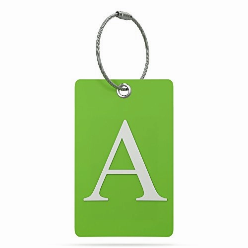 Luggage Tag Initial - Fully Bendable Tag w/Stainless Steel Loop (Letter A)