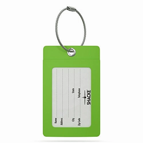 Luggage Tag Initial - Fully Bendable Tag w/Stainless Steel Loop (Letter A)