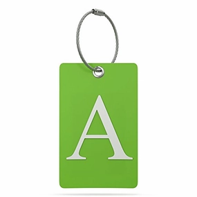 Luggage Tag Initial - Fully Bendable Tag w/Stainless Steel Loop (Letter A)