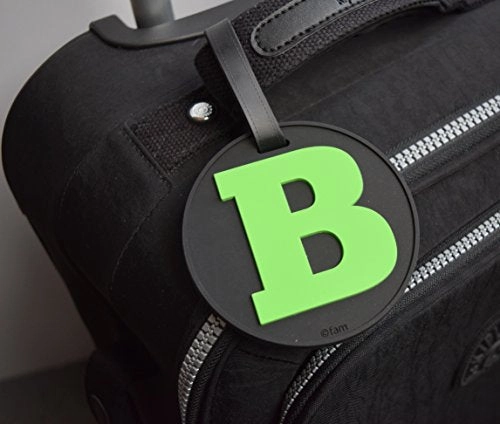 Luggage Tag Initial Letter Bag Tag Alphabet 3-D Personalized Reinforced Bendable Heavy Duty Id