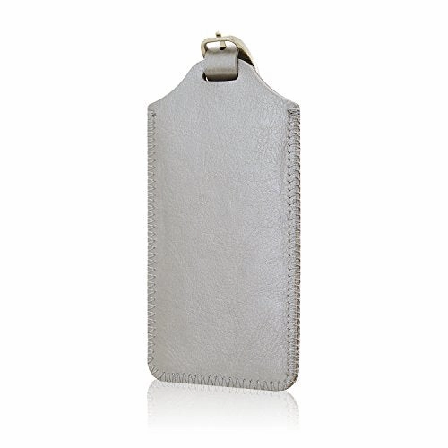 Luggage Tags, Acdream Leather Case Luggage Bag Tags Travel Tags 2 Pieces Set (Grey)