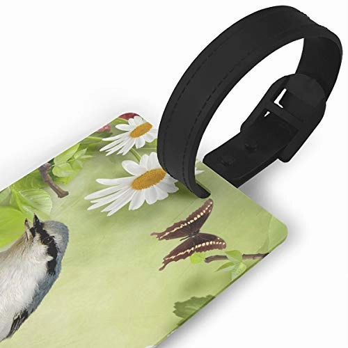 Luggage Tags Birds And Butterflies Amazing Suitcase Name Tag Holder Labels