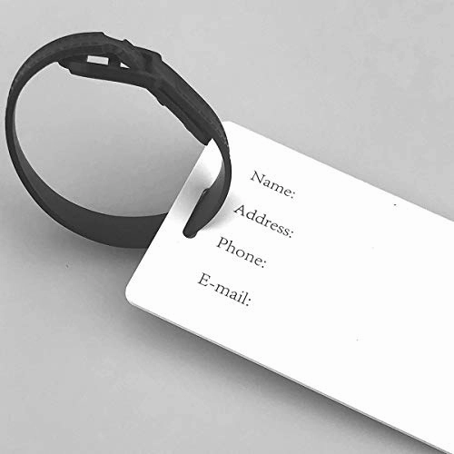 Luggage Tags Black Flower Suitcase Name Tag Holder Labels
