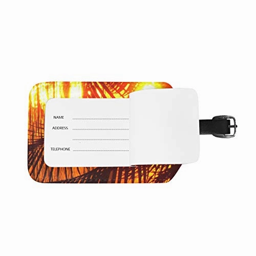 Luggage Tags Gallery Hawaii Sunset Palm Tree Womens Bag Suitcase Tags Holder traveling