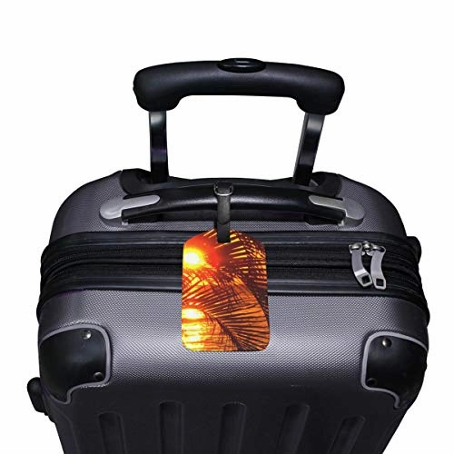 Luggage Tags Gallery Hawaii Sunset Palm Tree Womens Bag Suitcase Tags Holder traveling