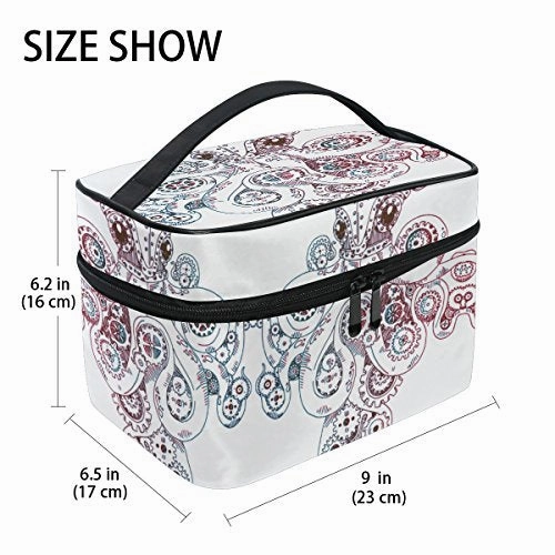 Makeup Bag Funny Octopus Travel Cosmetic Bags Organizer Train Case Toiletry Make Up Pouch