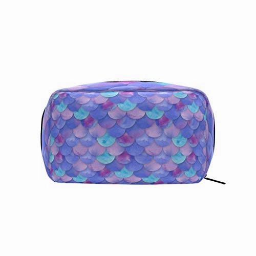 Makeup Organizer Mermaid Scales Best Womens Zip Toiletry Bag Large Case Cosmetic Bags