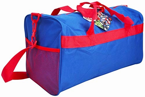Marvel / Avengers Duffel Travel Bag & Sling Bag Iron Man Black Panther Print