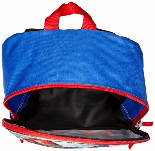 Marvel Boys' Civil War Captain Vs. Ironman Backpack with Lunch Kit, Blue/black