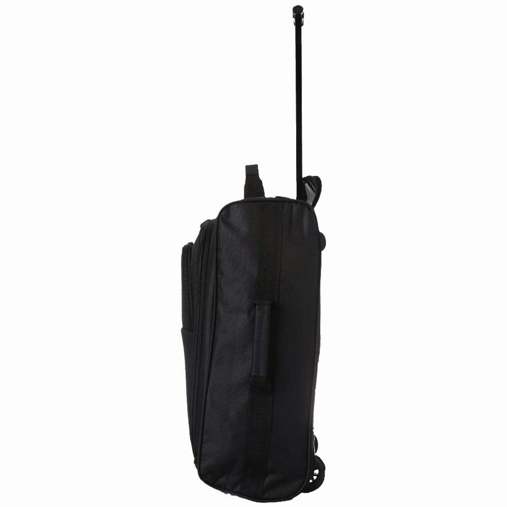 Maximum Airline Allowance Carry On Hand Luggage | Wheeled Travel Bag Lightweight Small Soft Trolley for Men & Women | Approved by Delta, United, Southwest & Many More (Black)
