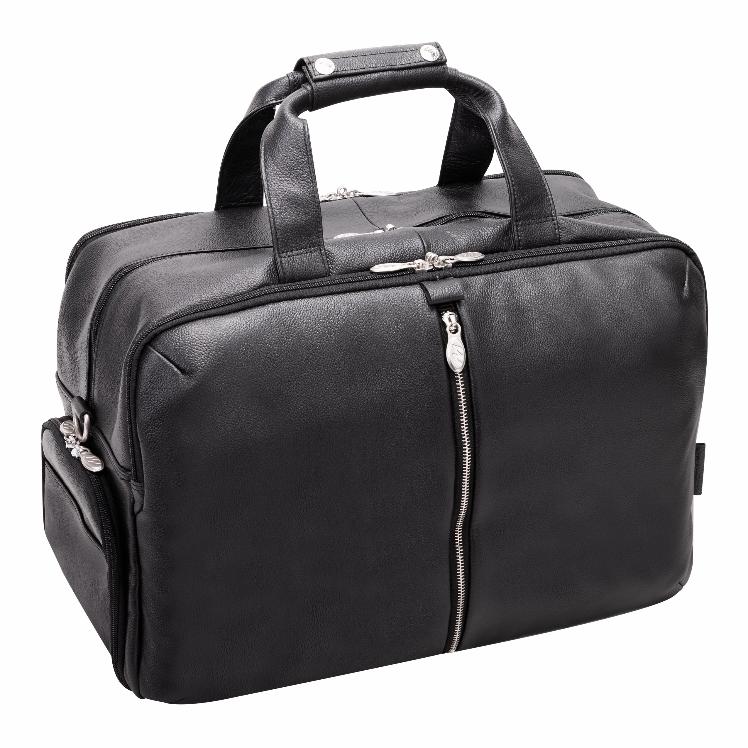 McKlein USA Avondale 22" Leather Triple Compartment Carry-All Travel Laptop Duffel