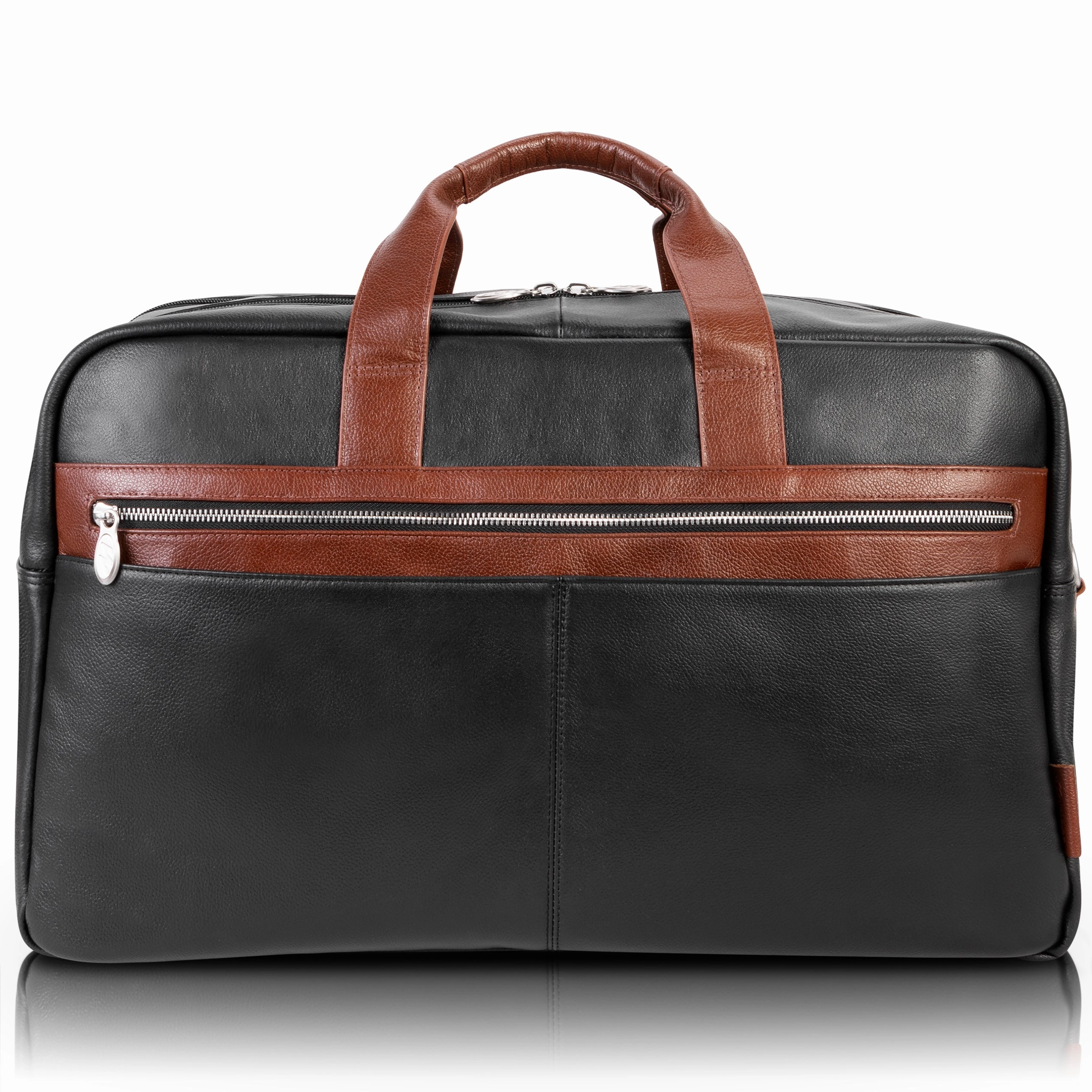 McKlein USA Wellington 21" Leather Two-Tone Dual-Compartment Laptop & Tablet Carry-All Duffel