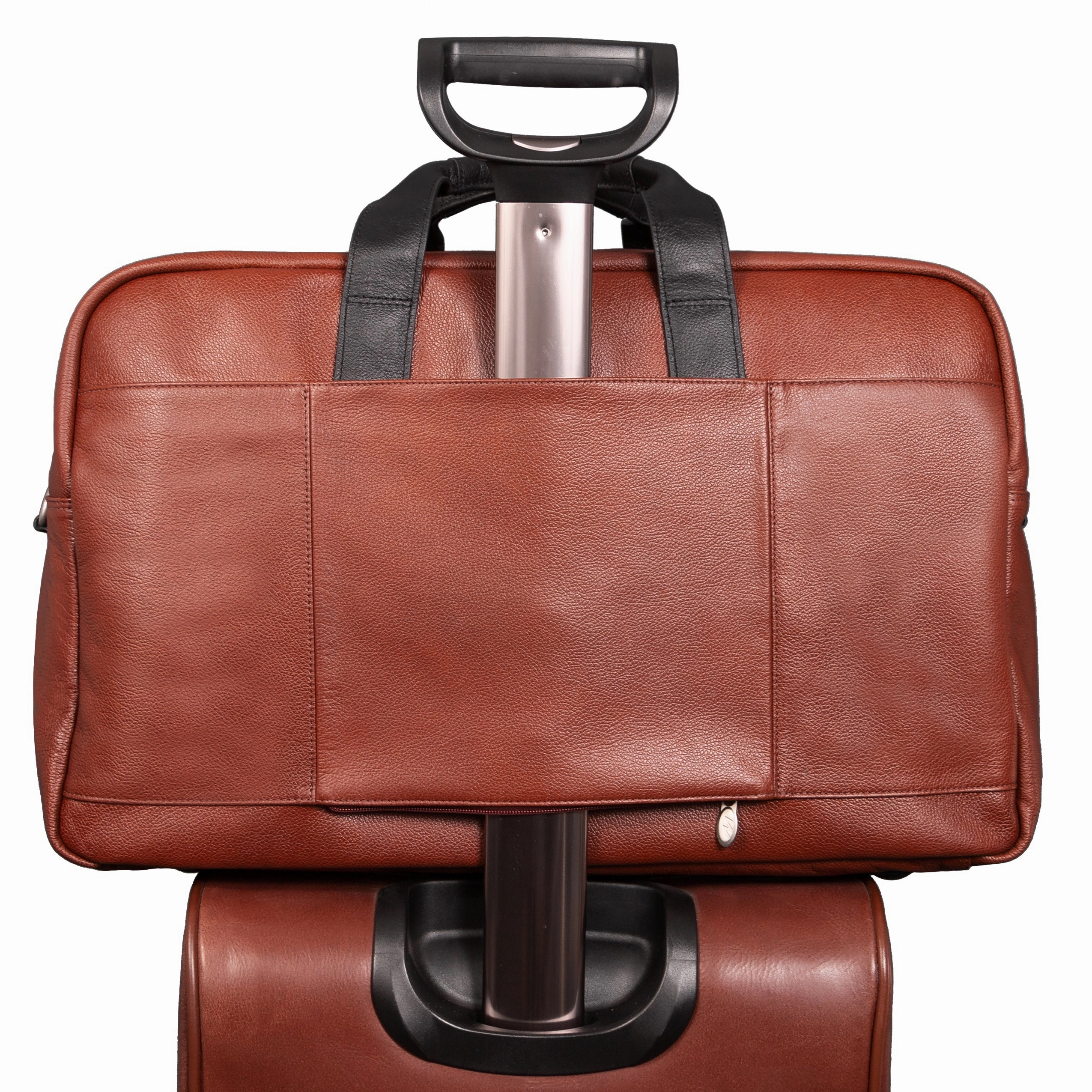 McKlein USA Wellington 21" Leather Two-Tone Dual-Compartment Laptop & Tablet Carry-All Duffel