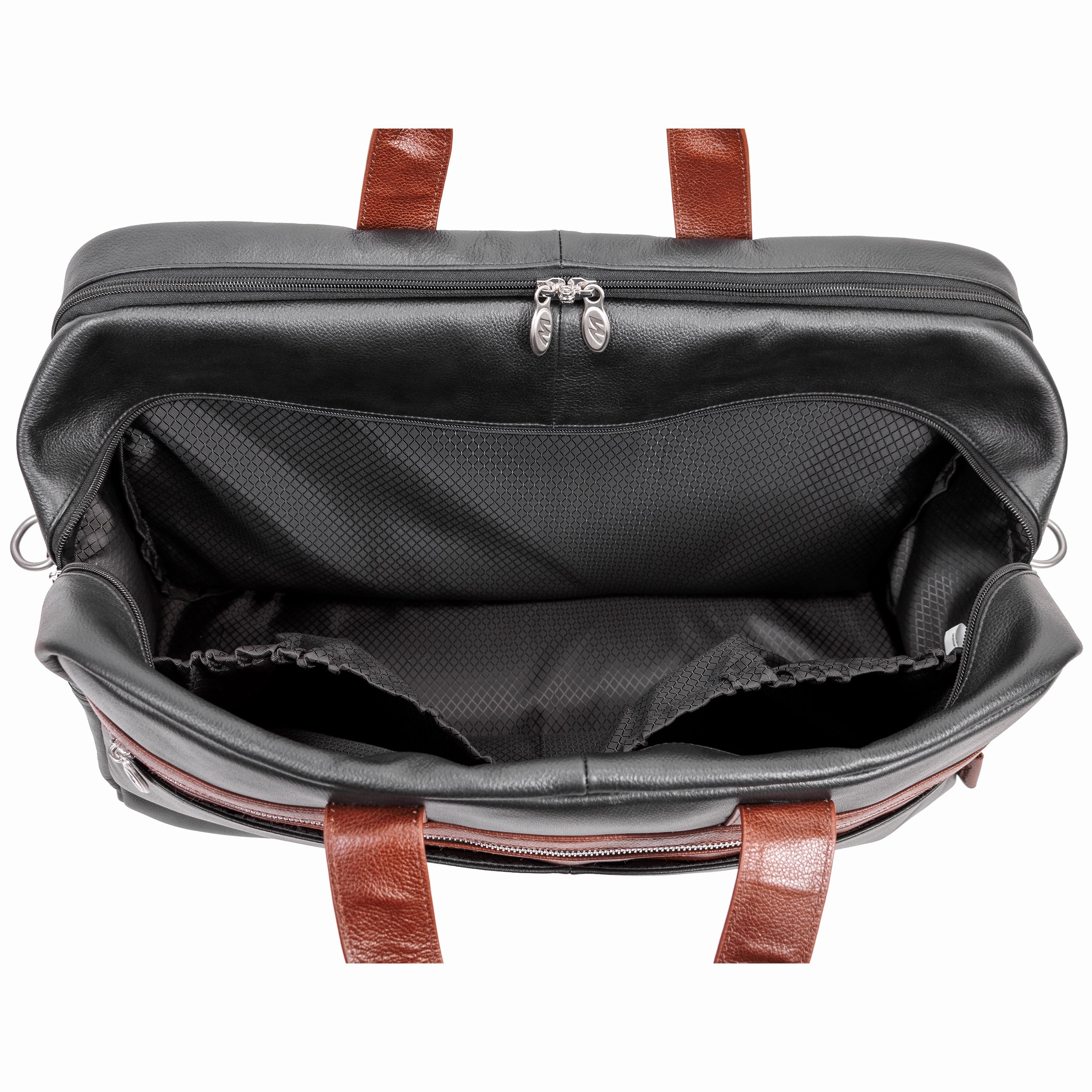 McKlein USA Wellington 21" Leather Two-Tone Dual-Compartment Laptop & Tablet Carry-All Duffel