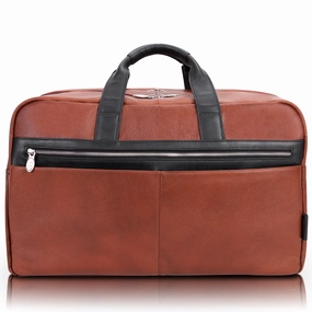 McKlein USA Wellington 21" Leather Two-Tone Dual-Compartment Laptop & Tablet Carry-All Duffel