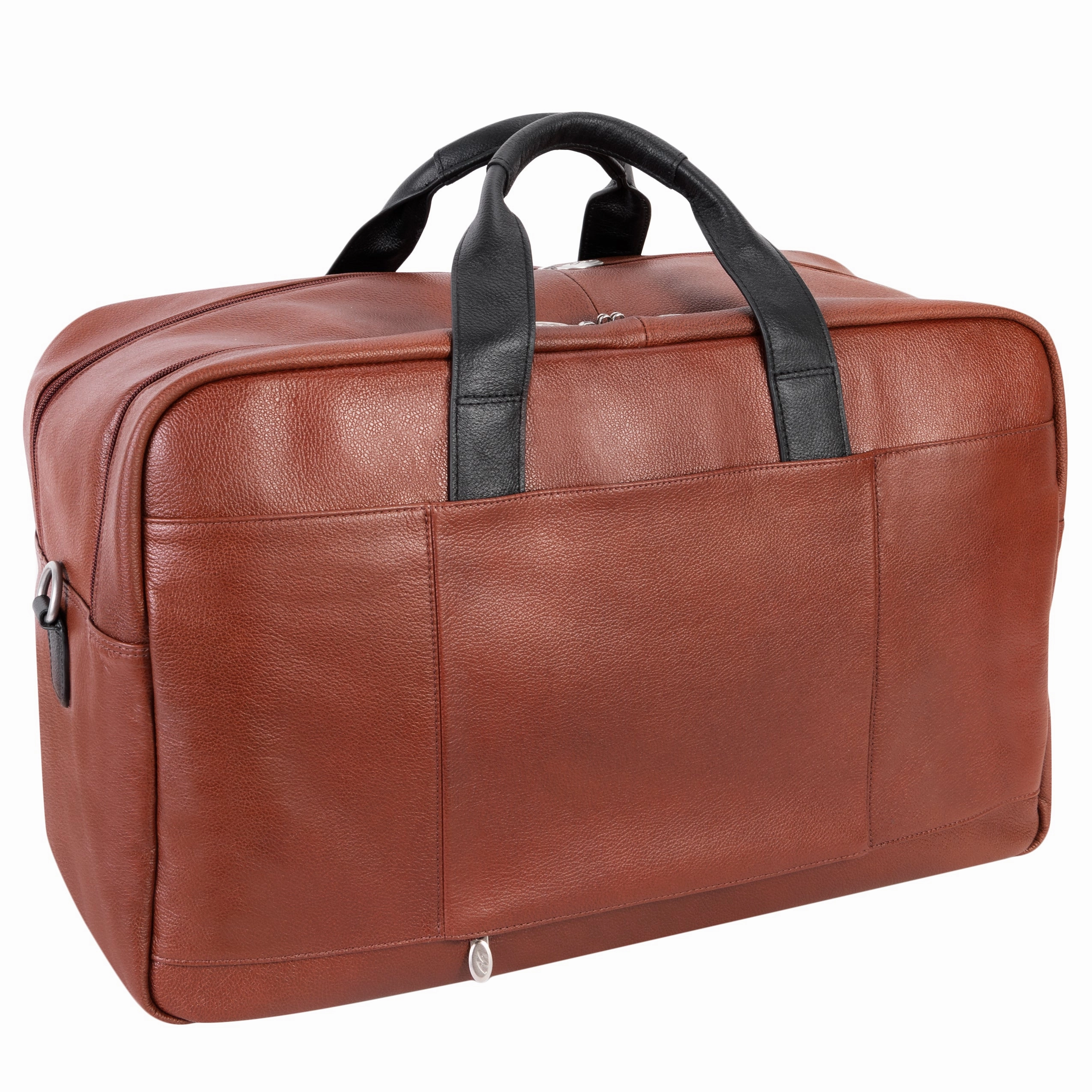 McKlein USA Wellington 21" Leather Two-Tone Dual-Compartment Laptop & Tablet Carry-All Duffel