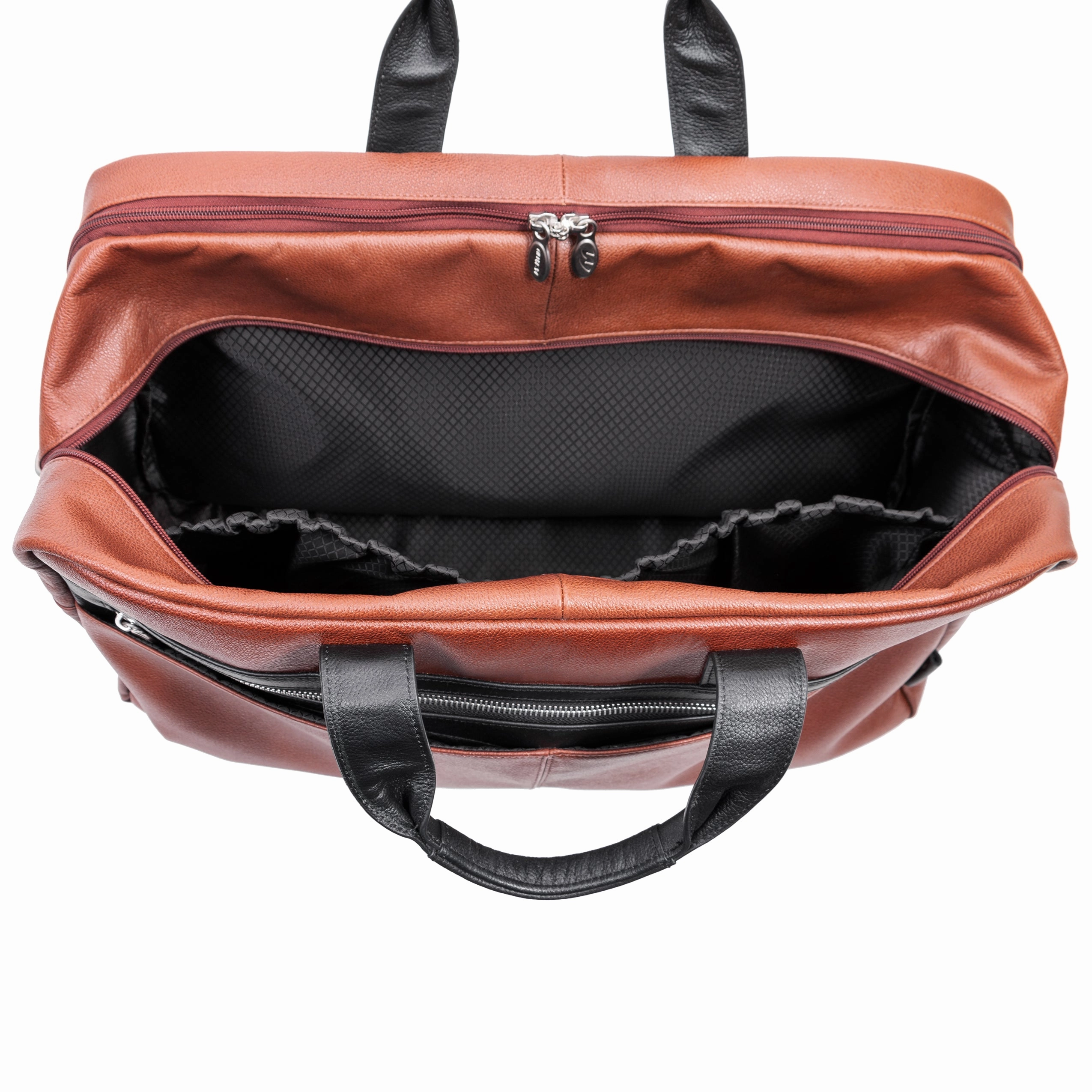 McKlein USA Wellington 21" Leather Two-Tone Dual-Compartment Laptop & Tablet Carry-All Duffel