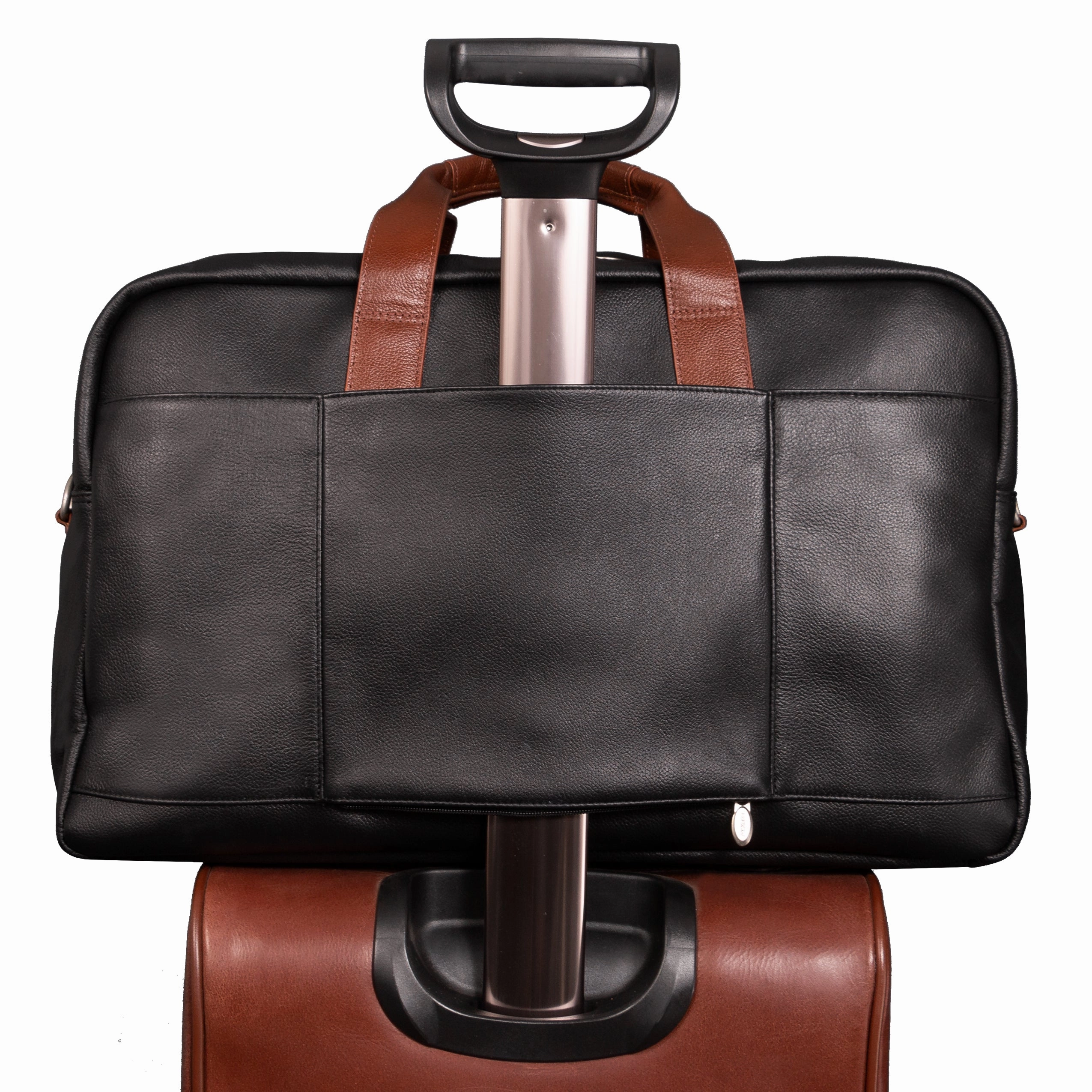 McKlein USA Wellington 21" Leather Two-Tone Dual-Compartment Laptop & Tablet Carry-All Duffel