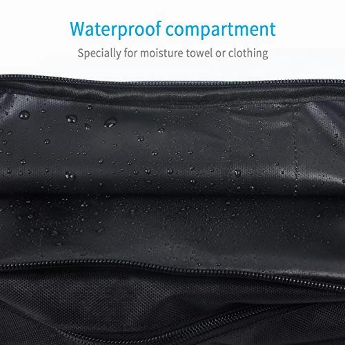 Mens Toiletry Bag, Waterproof Dopp Kit for Men Hanging Travel Shaving Wash Bags (Black)