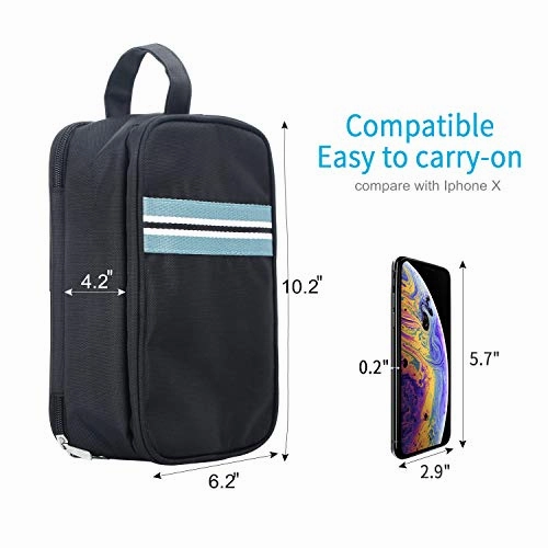 Mens Toiletry Bag, Waterproof Dopp Kit for Men Hanging Travel Shaving Wash Bags (Black)