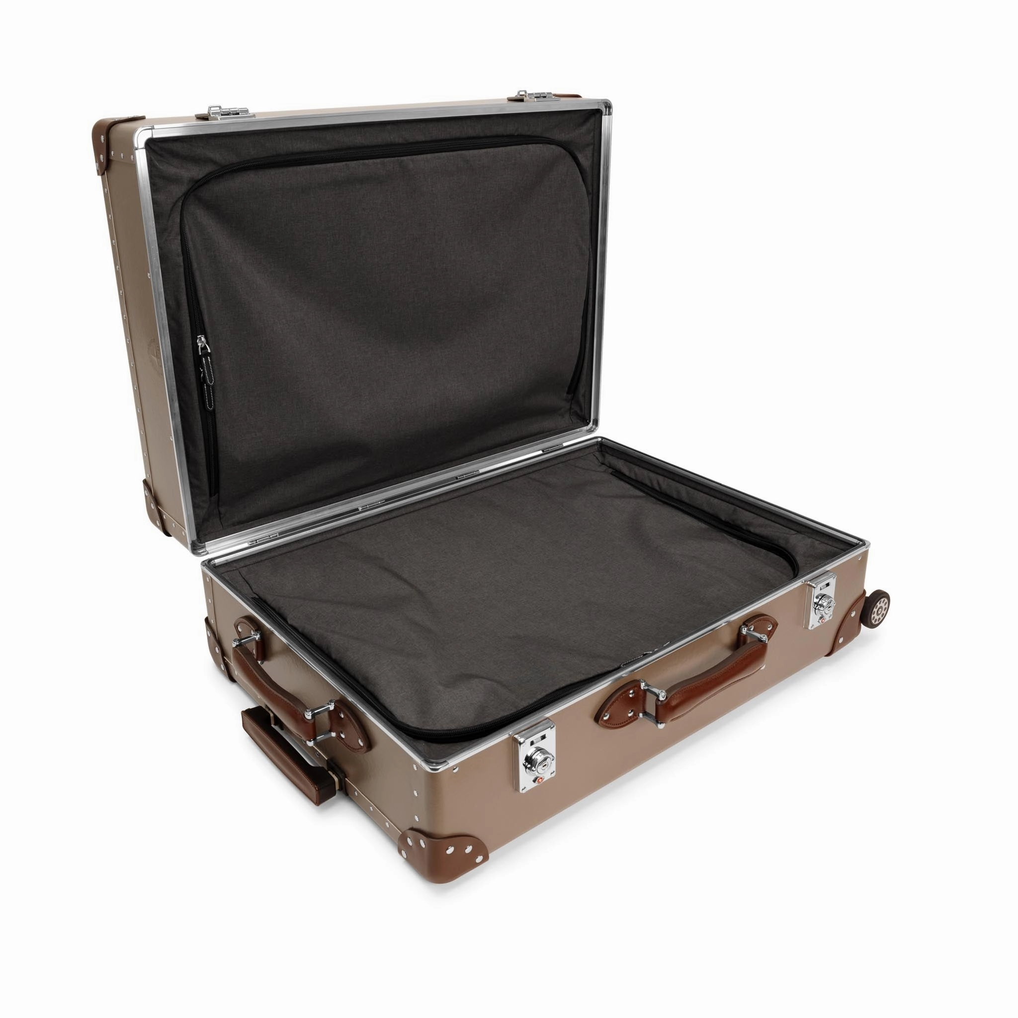 Metropolis  Large Check-In - 4 Wheels | Noble Brown/Brown/Chrome