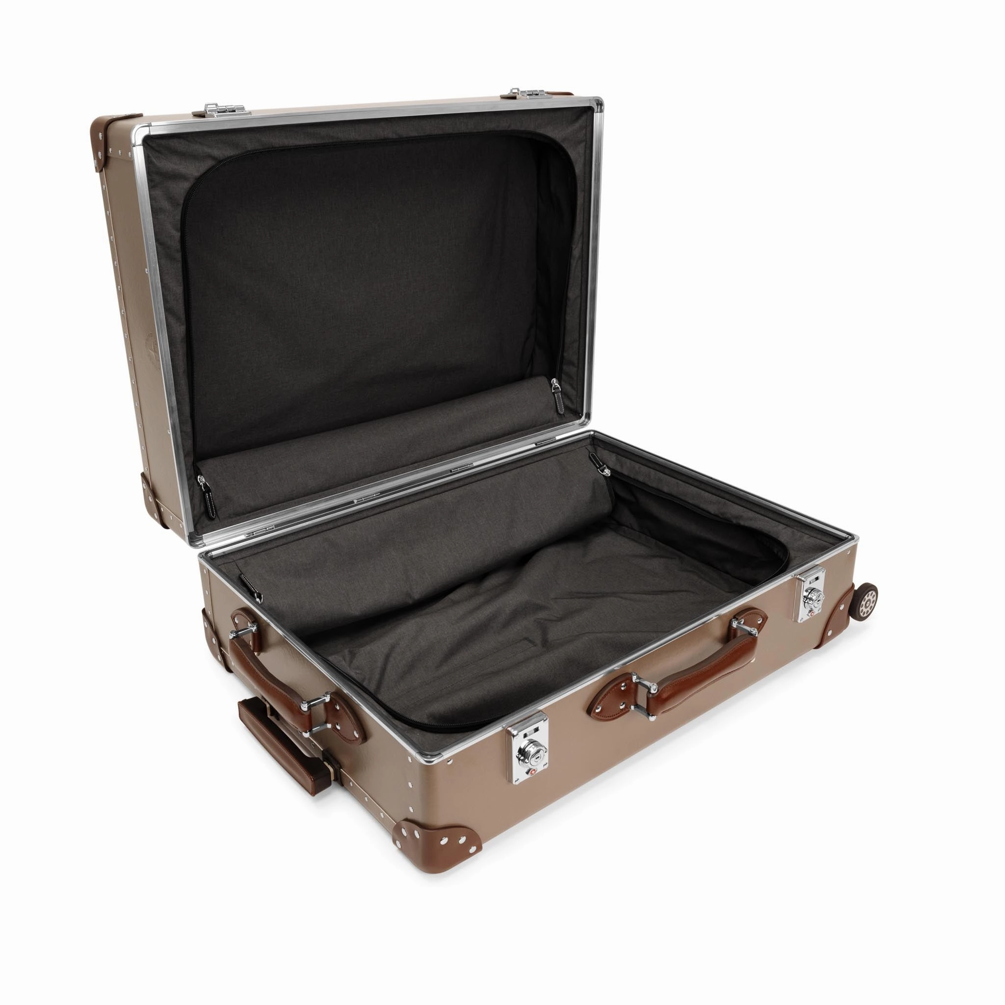 Metropolis  Large Check-In - 4 Wheels | Noble Brown/Brown/Chrome