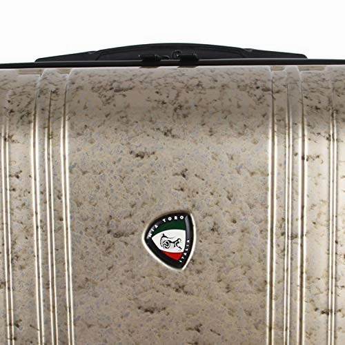 Mia Toro Italy Gita Hardside Spinner Carry-on, Gold