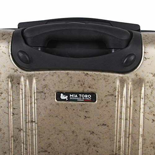 Mia Toro Italy Gita Hardside Spinner Carry-on, Gold