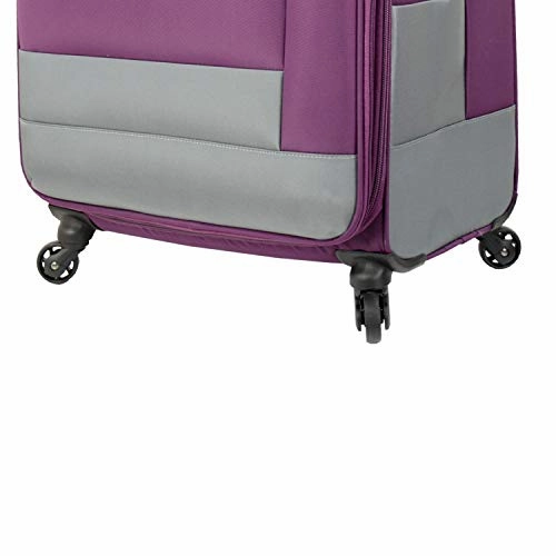 Mia Toro M1136-20In-Blu Italy Sardinia Softside Spinner 20" Carry-On, Blue