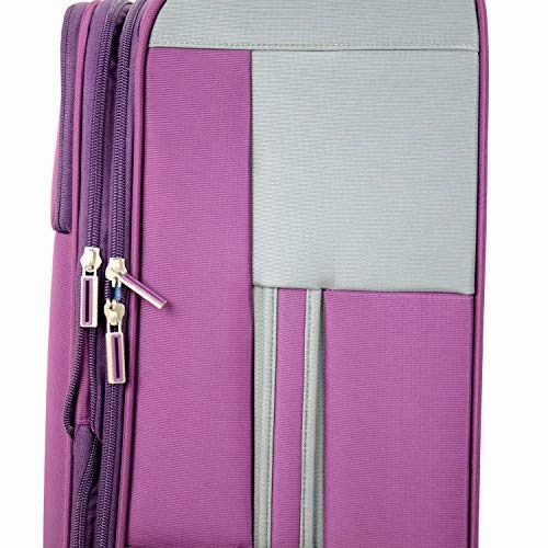 Mia Toro M1136-20In-Blu Italy Sardinia Softside Spinner 20" Carry-On, Blue