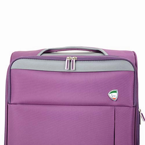 Mia Toro M1136-20In-Blu Italy Sardinia Softside Spinner 20" Carry-On, Blue