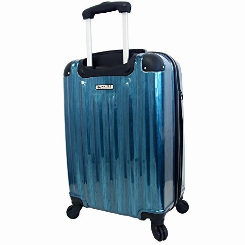 Mia Toro Spazzolato Lucido Hardside 25 Inch Spinner, Black, One Size