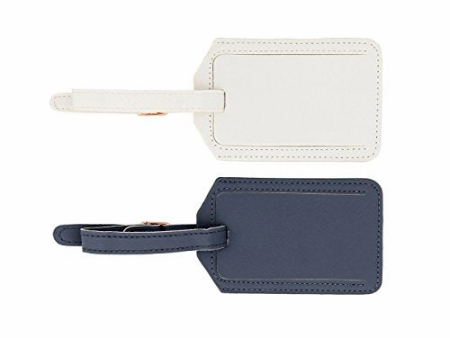 Miamica Mr. and Mrs. Bridal Luggage Tags, Gray and White
