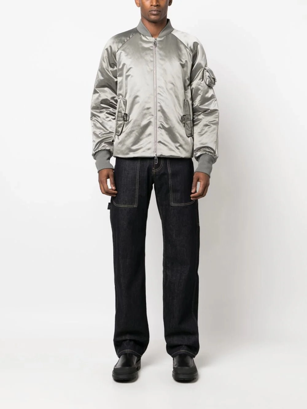 Mid-Rise Straight Jeans