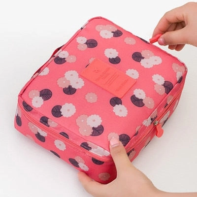 Mihawk Beautician Vanity Necessaire Trip Women Travel Toiletry Wash Bra Underwear Makeup Case