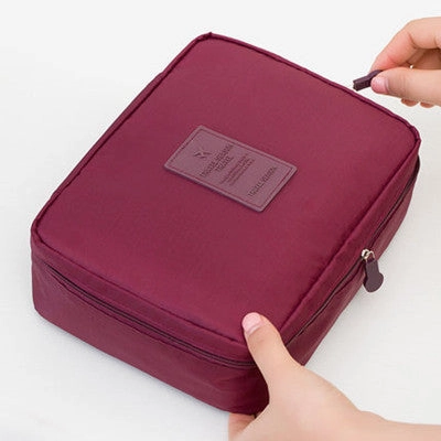 Mihawk Beautician Vanity Necessaire Trip Women Travel Toiletry Wash Bra Underwear Makeup Case