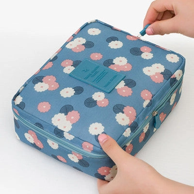 Mihawk Beautician Vanity Necessaire Trip Women Travel Toiletry Wash Bra Underwear Makeup Case