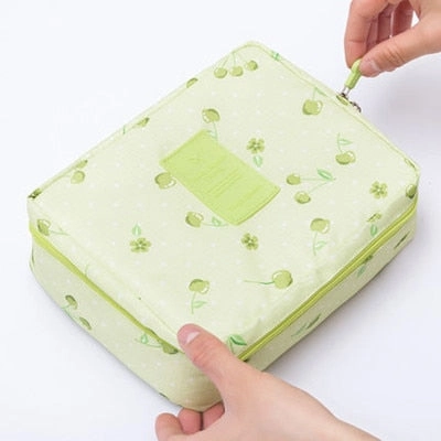 Mihawk Beautician Vanity Necessaire Trip Women Travel Toiletry Wash Bra Underwear Makeup Case