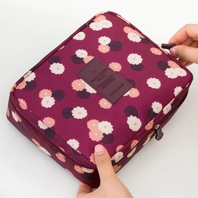Mihawk Beautician Vanity Necessaire Trip Women Travel Toiletry Wash Bra Underwear Makeup Case