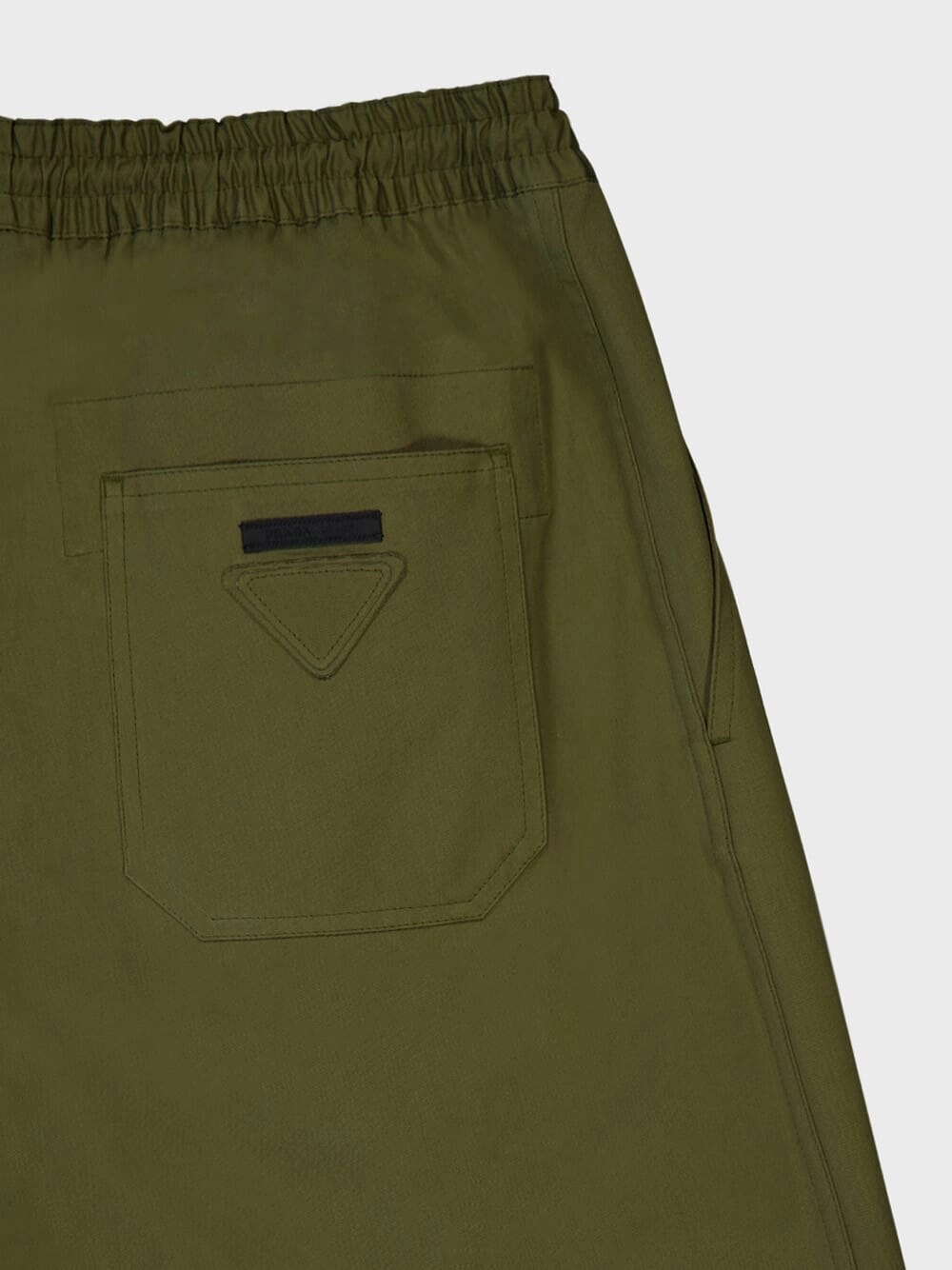 Militare Green Straight-Fit Poplin Trousers