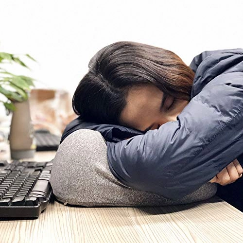 MLVOC Travel Pillow 100% Pure Memory Foam Neck Pillow, Comfortable & Breathable Cover, Machine Washable, Airplane Travel Kit with 3D Contoured Eye Masks, Earplugs, and Luxury Bag, Standard, Gray