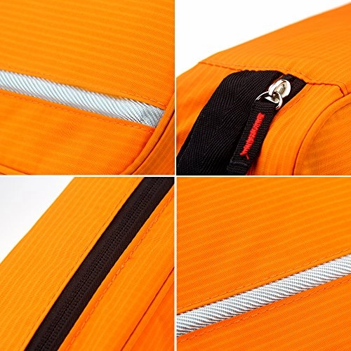 Monstina Travel Toiletry Bag Cosmetic Organizers With Hanging Hook Use In Hotel,Bathroom(Orange)