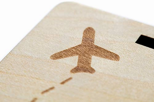 Mr Mrs Wooden Luggage Tags Travel Cute Couples Gift - 2 Pack