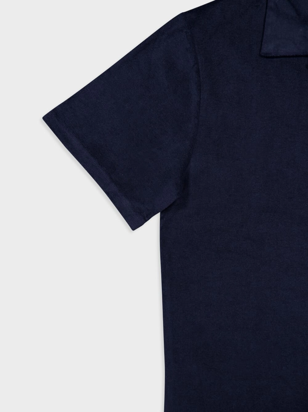Navy Blue Terry Cotton Polo