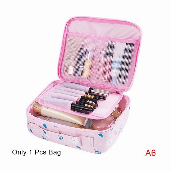 New Cute Printing Cosmetic Storage Bag Women Travel Toiletry Beauty Makeup Case Luggage Organizer