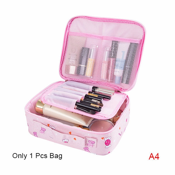New Cute Printing Cosmetic Storage Bag Women Travel Toiletry Beauty Makeup Case Luggage Organizer
